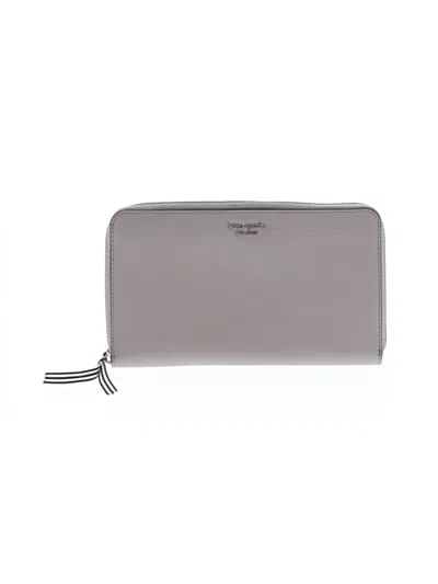 Pre-owned Kate Spade New York Leather Clutch In Gray
