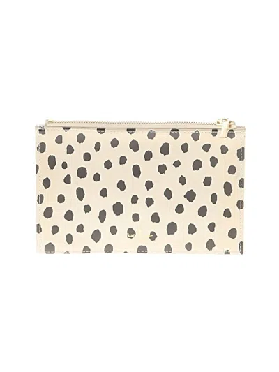 Pre-owned Kate Spade New York Leather Clutch In Ivory