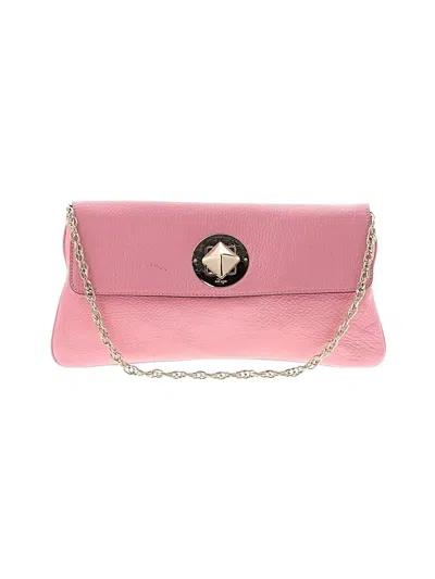 Pre-owned Kate Spade New York Leather Clutch In Pink