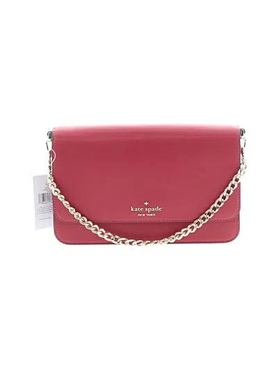 Pre-owned Kate Spade New York Leather Clutch In Red