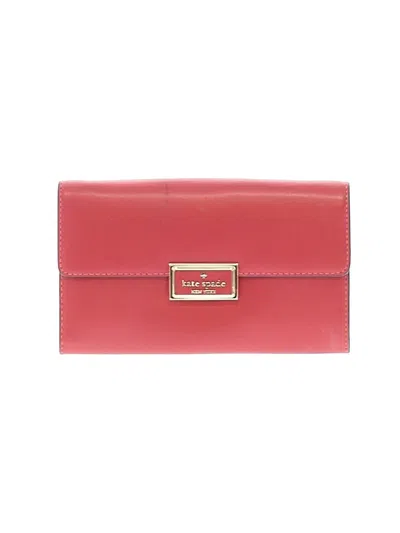 Pre-owned Kate Spade New York Leather Clutch In Red