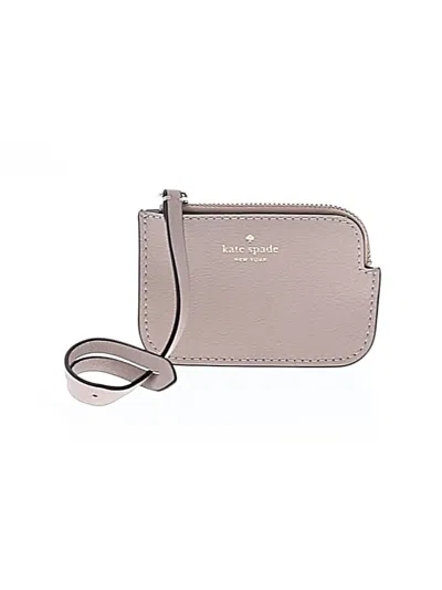 Pre-owned Kate Spade New York Leather Coin Purse In Gray