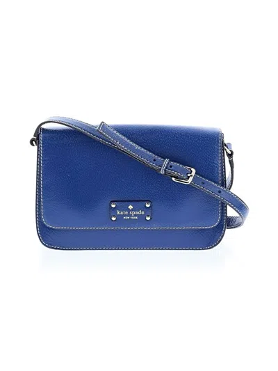 Pre-owned Kate Spade New York Leather Crossbody Bag In Blue