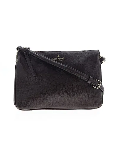Pre-owned Kate Spade New York Leather Crossbody Bag In Burgundy