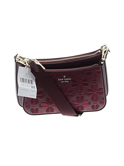 Kate Spade New York Leather Crossbody Bag In Burgundy