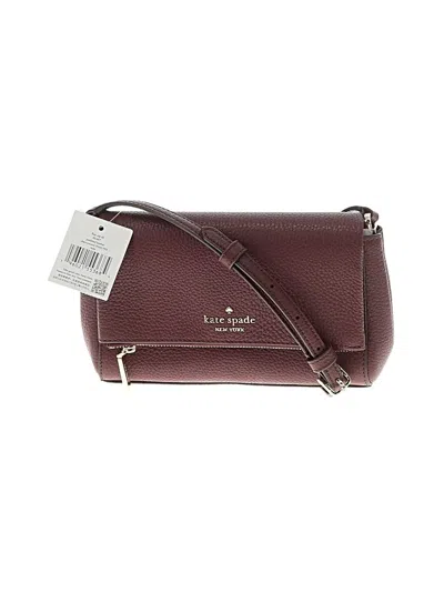 Kate Spade New York Leather Crossbody Bag In Burgundy