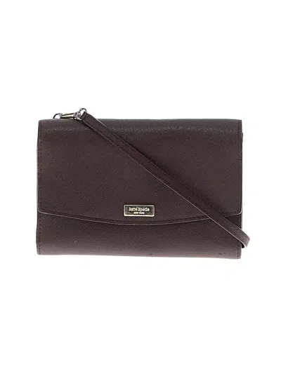 Pre-owned Kate Spade New York Leather Crossbody Bag In Burgundy
