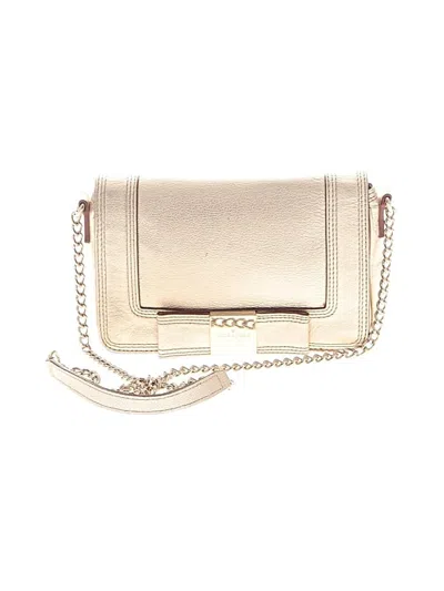 Pre-owned Kate Spade New York Leather Crossbody Bag In Gold