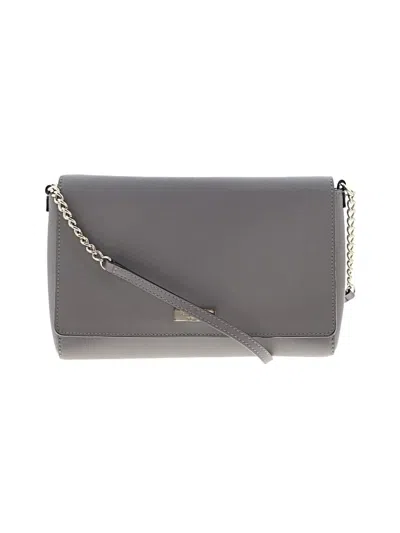 Pre-owned Kate Spade New York Leather Crossbody Bag In Gray