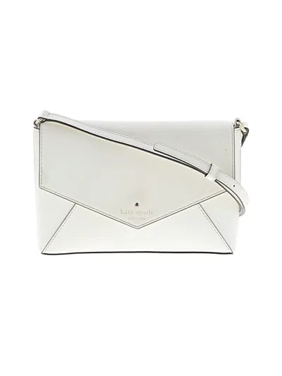 Pre-owned Kate Spade New York Leather Crossbody Bag In White