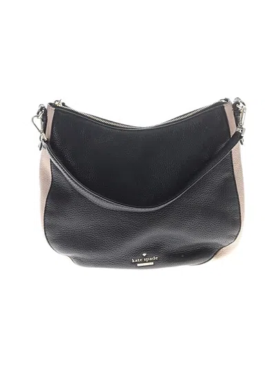 Pre-owned Kate Spade New York Leather Hobo Bag In Black