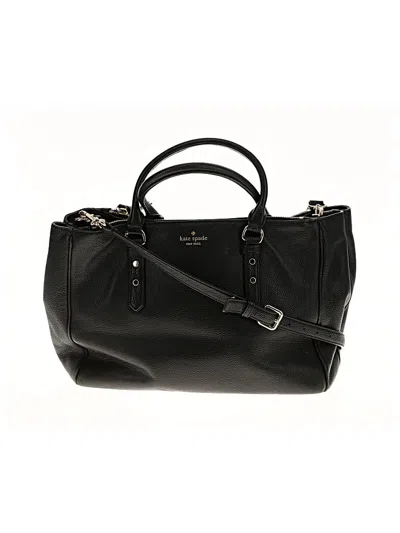 Pre-owned Kate Spade New York Leather Satchel In Black