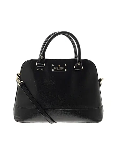 Pre-owned Kate Spade New York Leather Satchel In Black