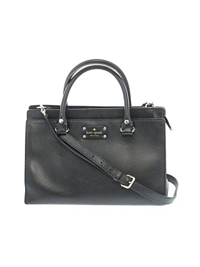 Pre-owned Kate Spade New York Leather Satchel In Black