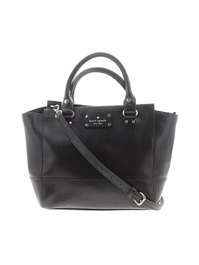 Pre-owned Kate Spade New York Leather Satchel In Black