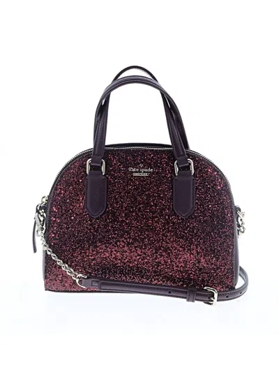 Pre-owned Kate Spade New York Leather Satchel In Burgundy