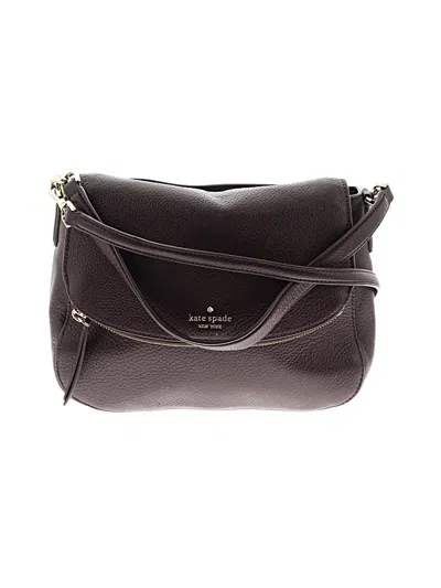 Pre-owned Kate Spade New York Leather Satchel In Burgundy