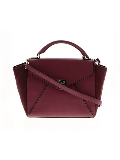 Pre-owned Kate Spade New York Leather Satchel In Burgundy