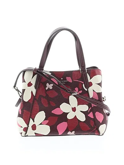 Pre-owned Kate Spade New York Leather Satchel In Burgundy