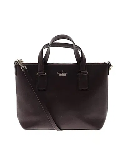 Pre-owned Kate Spade New York Leather Satchel In Burgundy