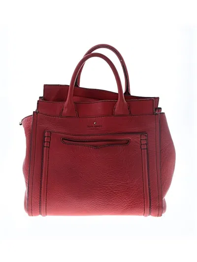 Pre-owned Kate Spade New York Leather Satchel In Burgundy
