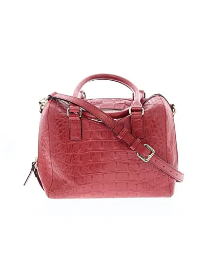 Pre-owned Kate Spade New York Leather Satchel In Burgundy