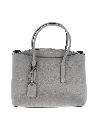 Pre-owned Kate Spade New York Leather Satchel In Gray