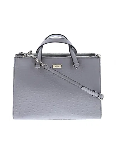 Pre-owned Kate Spade New York Leather Satchel In Gray