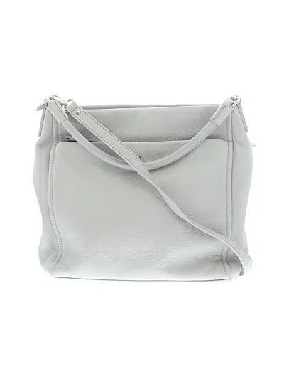 Pre-owned Kate Spade New York Leather Satchel In Gray
