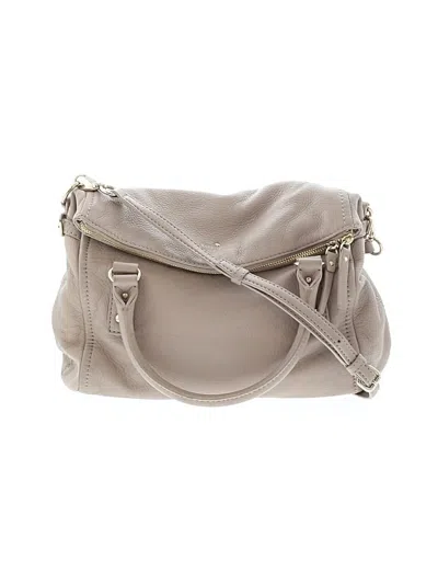 Pre-owned Kate Spade New York Leather Satchel In Gray