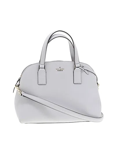 Pre-owned Kate Spade New York Leather Satchel In Gray