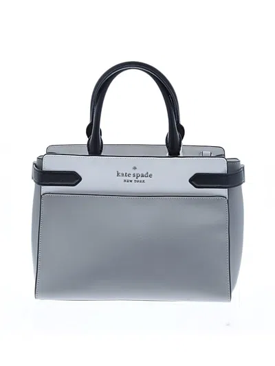 Pre-owned Kate Spade New York Leather Satchel In Gray