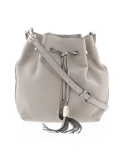 Pre-owned Kate Spade New York Leather Satchel In Gray
