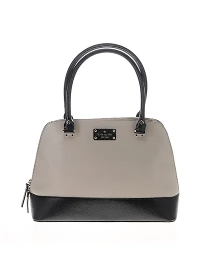 Pre-owned Kate Spade New York Leather Satchel In Gray
