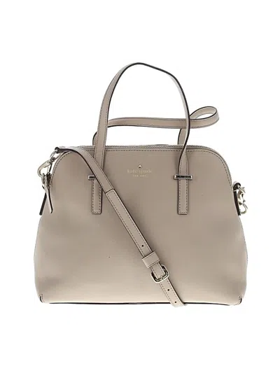 Pre-owned Kate Spade New York Leather Satchel In Gray