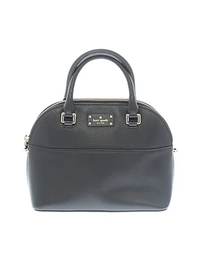Pre-owned Kate Spade New York Leather Satchel In Gray
