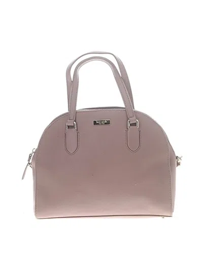 Pre-owned Kate Spade New York Leather Satchel In Gray