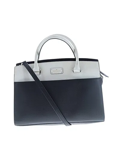Pre-owned Kate Spade New York Leather Satchel In Gray