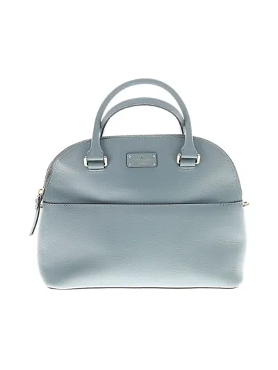 Pre-owned Kate Spade New York Leather Satchel In Gray