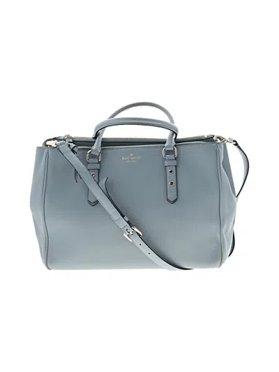Pre-owned Kate Spade New York Leather Satchel In Gray