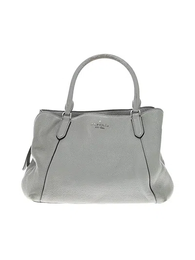 Pre-owned Kate Spade New York Leather Satchel In Gray