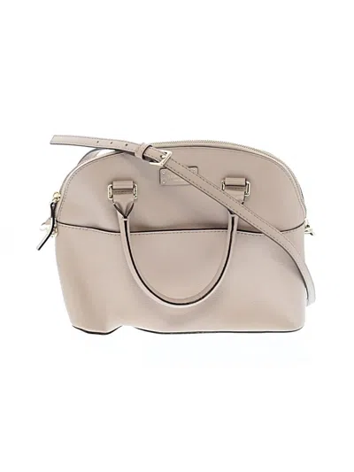 Pre-owned Kate Spade New York Leather Satchel In Gray