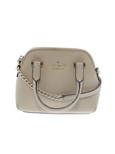 Pre-owned Kate Spade New York Leather Satchel In Gray