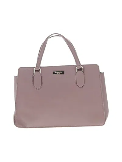Pre-owned Kate Spade New York Leather Satchel In Gray
