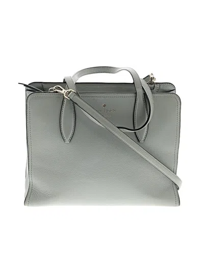Pre-owned Kate Spade New York Leather Satchel In Gray