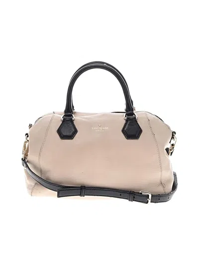 Pre-owned Kate Spade New York Leather Satchel In Gray