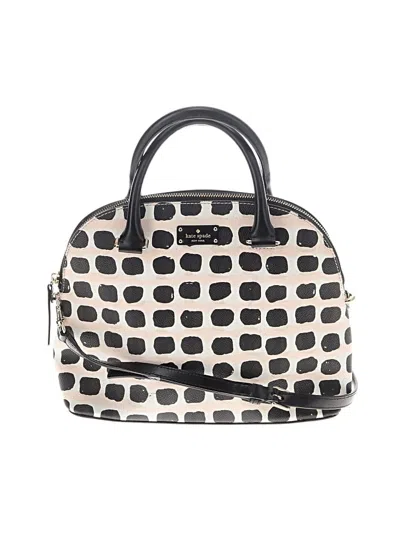 Pre-owned Kate Spade New York Leather Satchel In Gray