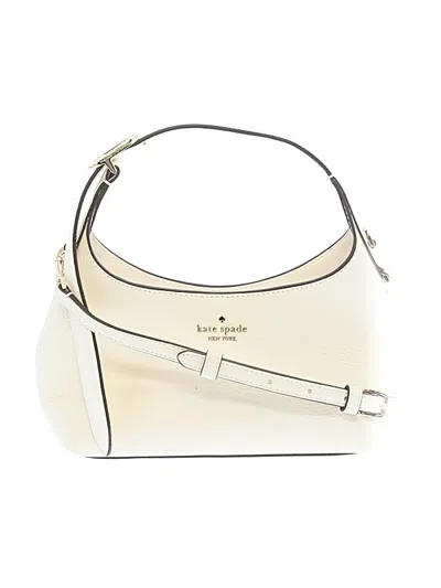 Pre-owned Kate Spade New York Leather Satchel In Ivory