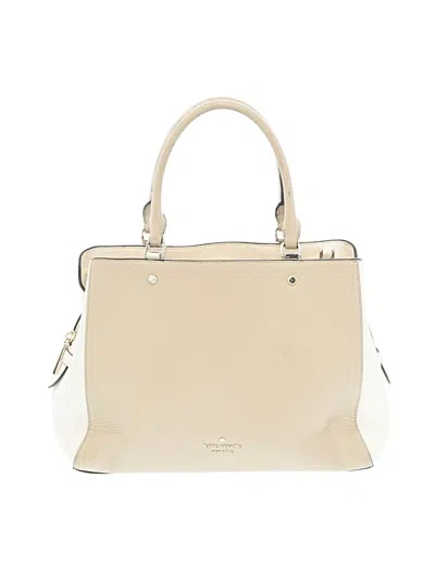 Pre-owned Kate Spade New York Leather Satchel In Ivory