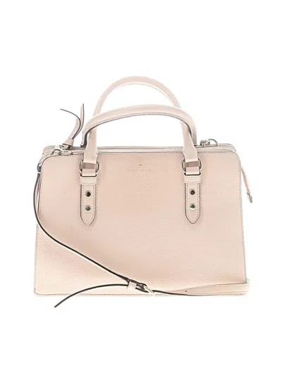 Pre-owned Kate Spade New York Leather Satchel In Ivory